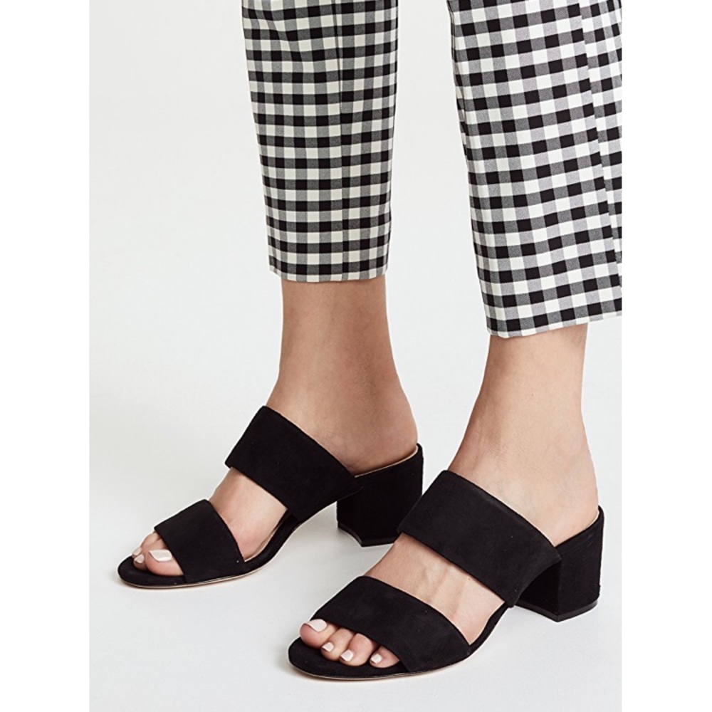 Schutz black suede sandals